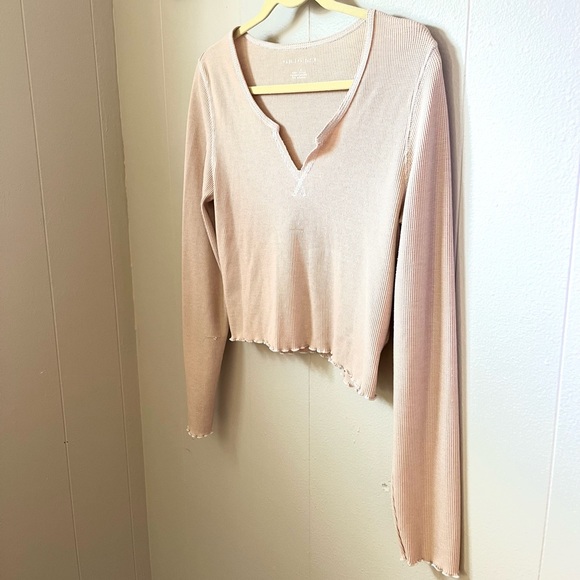 American Eagle Waffle Knit Crop Top - Picture 3 of 3